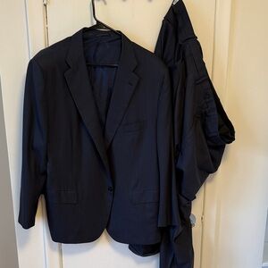 Kiton Napoli Dark Navy Two-Piece Suit Jacket and Trousers